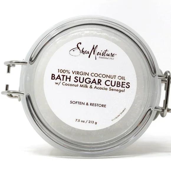 3pk- Shea Moisture 100% Virgin Coconut Oil Bath Sugar Cubes Coconut Milk Acacia - Picture 10 of 13
